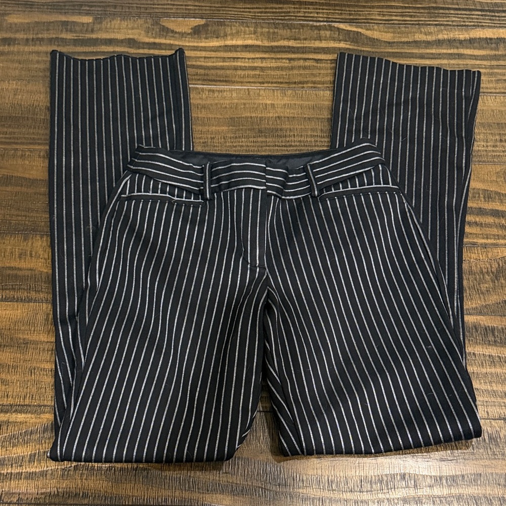 Express Black Pinstripe Boot Cut Pants
